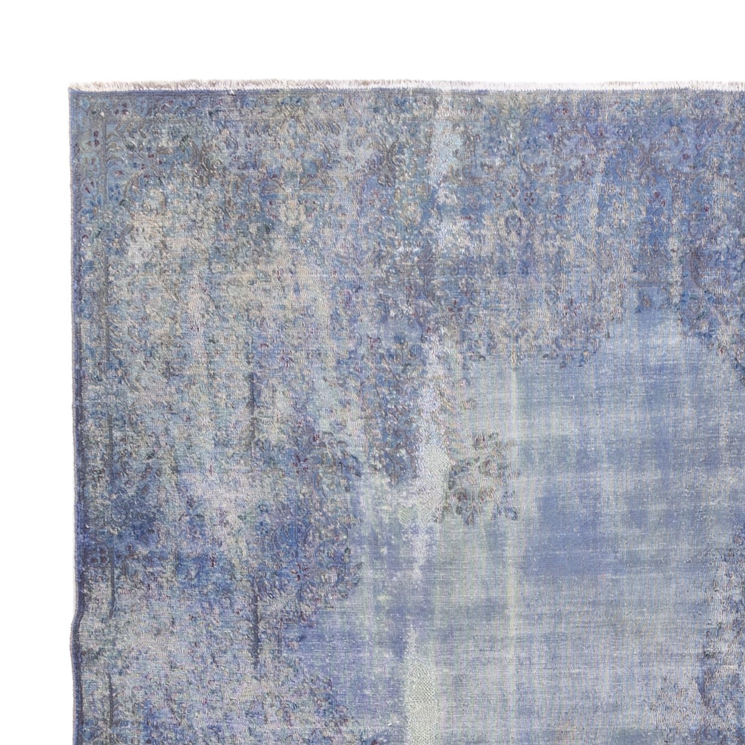 Vintage tæppe - 355 x 266 cm - mørkeblå