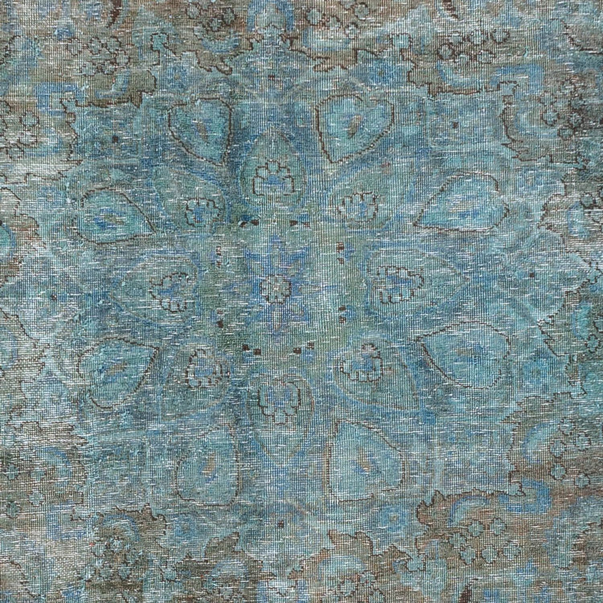 Vintage tæppe - 375 x 285 cm - mørkeblå