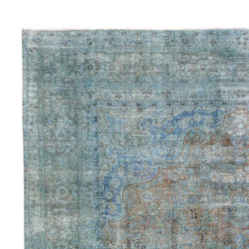 Vintage tæppe - 375 x 285 cm - mørkeblå
