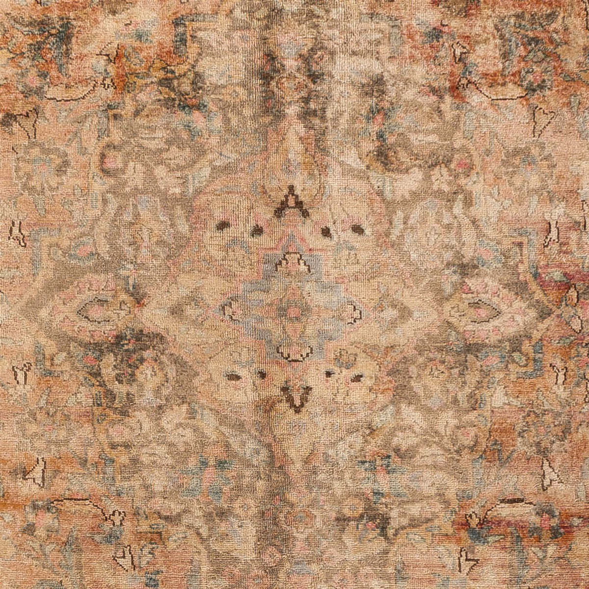 Vintage tæppe - 368 x 281 cm - mørk beige