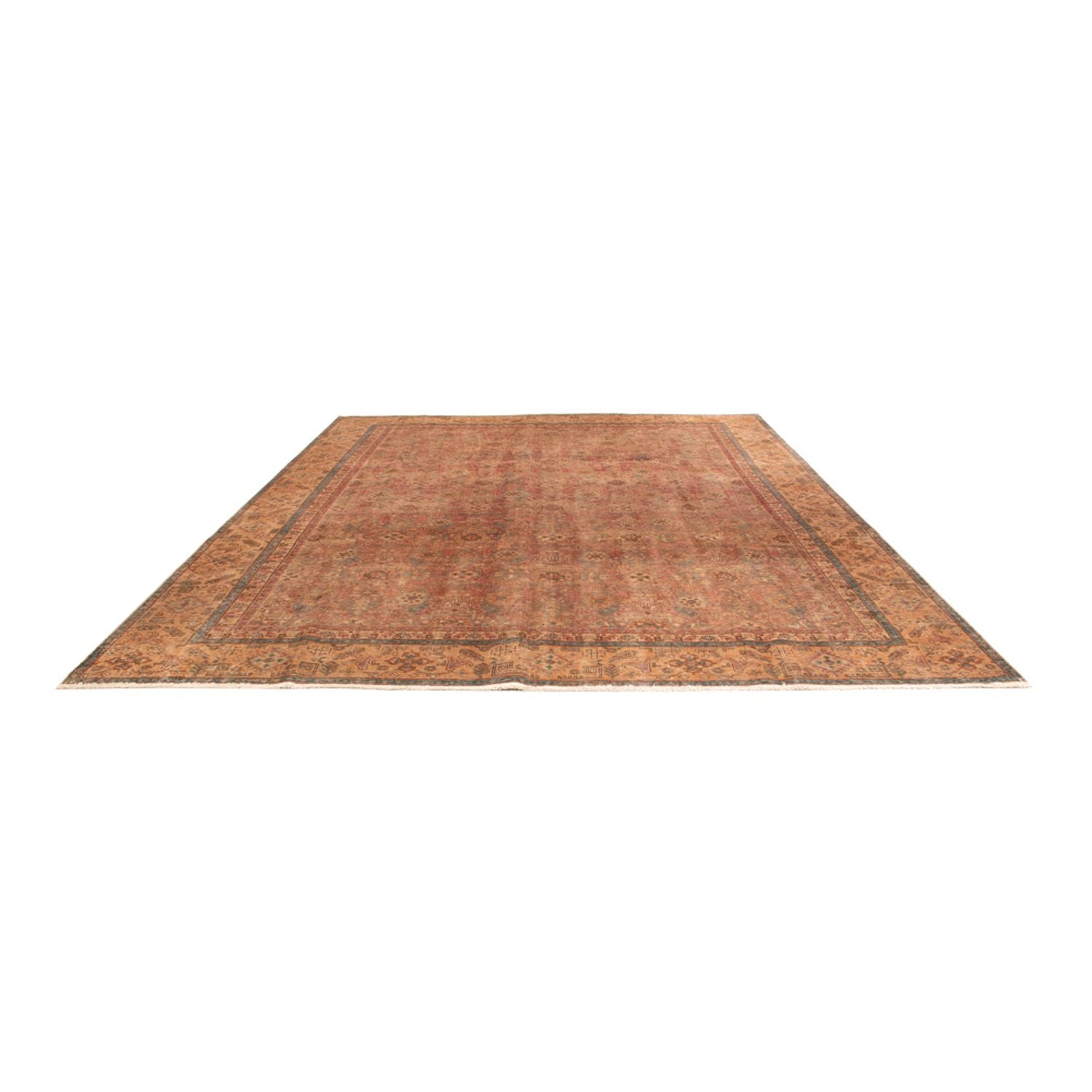 Vintage tæppe - 364 x 273 cm - mørk beige