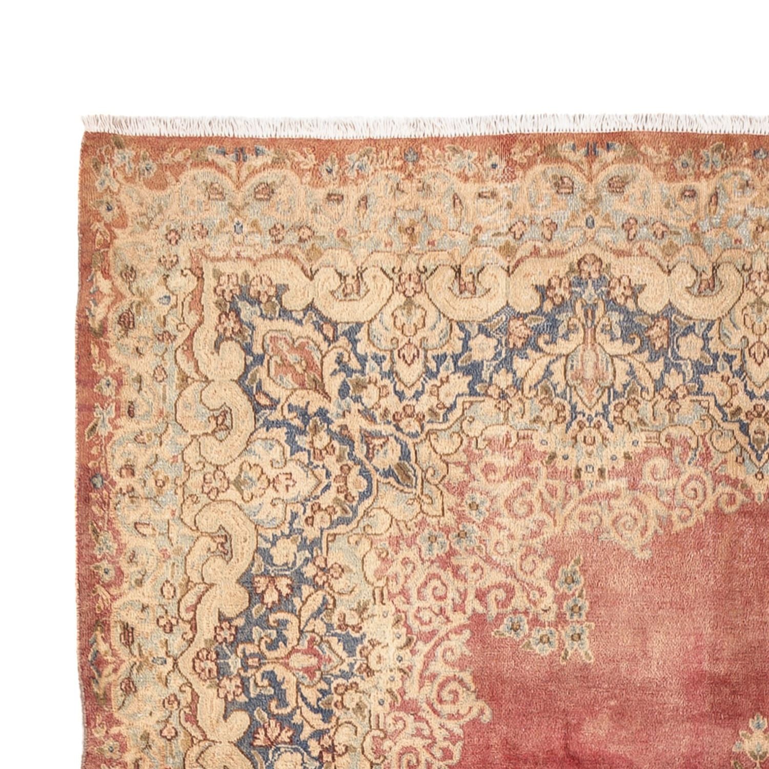 Vintage tæppe - 304 x 192 cm - lysrød