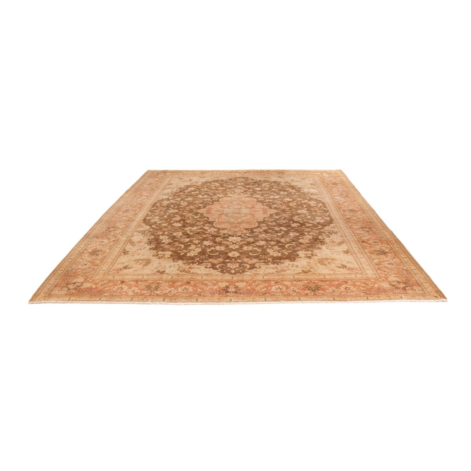 Vintage tæppe - 335 x 235 cm - mørk beige