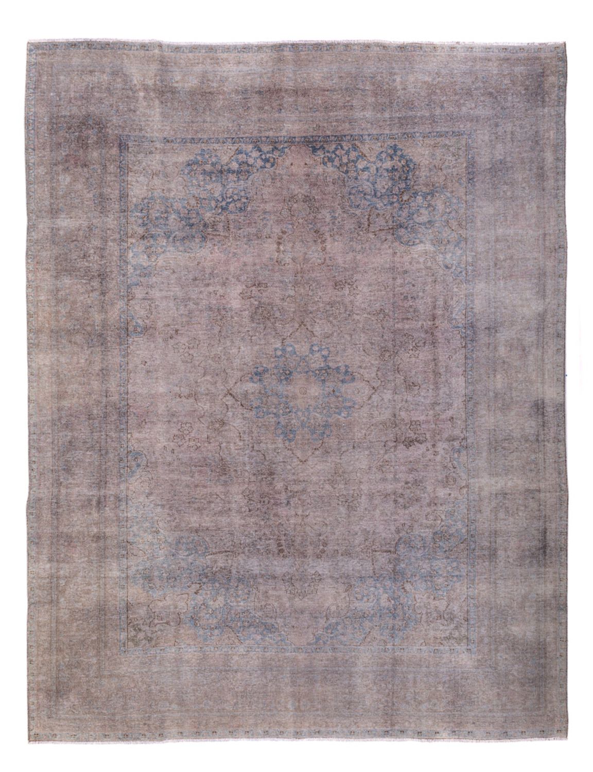 Vintage tæppe - 371 x 292 cm - antracit