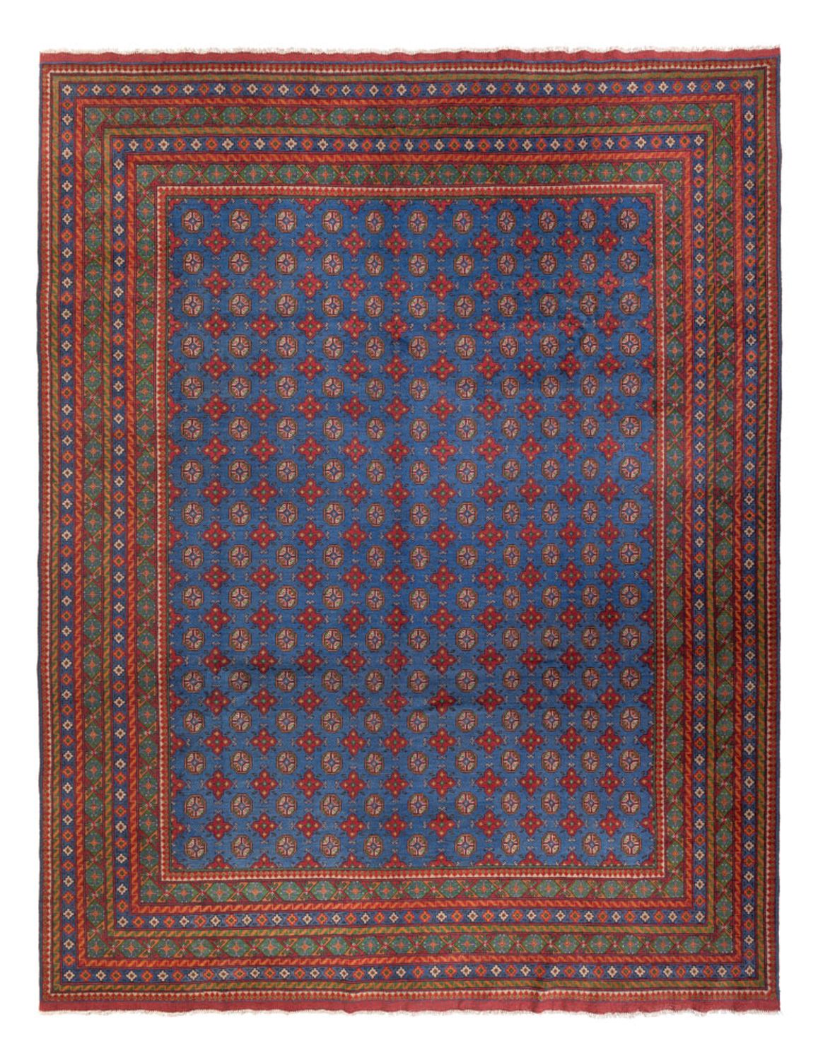 Afghansk tæppe - Filpa - 394 x 300 cm - blå