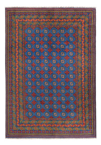 Afghansk tæppe - Filpa - 296 x 203 cm - blå