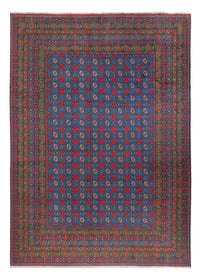 Afghansk tæppe - Filpa - 355 x 252 cm - blå