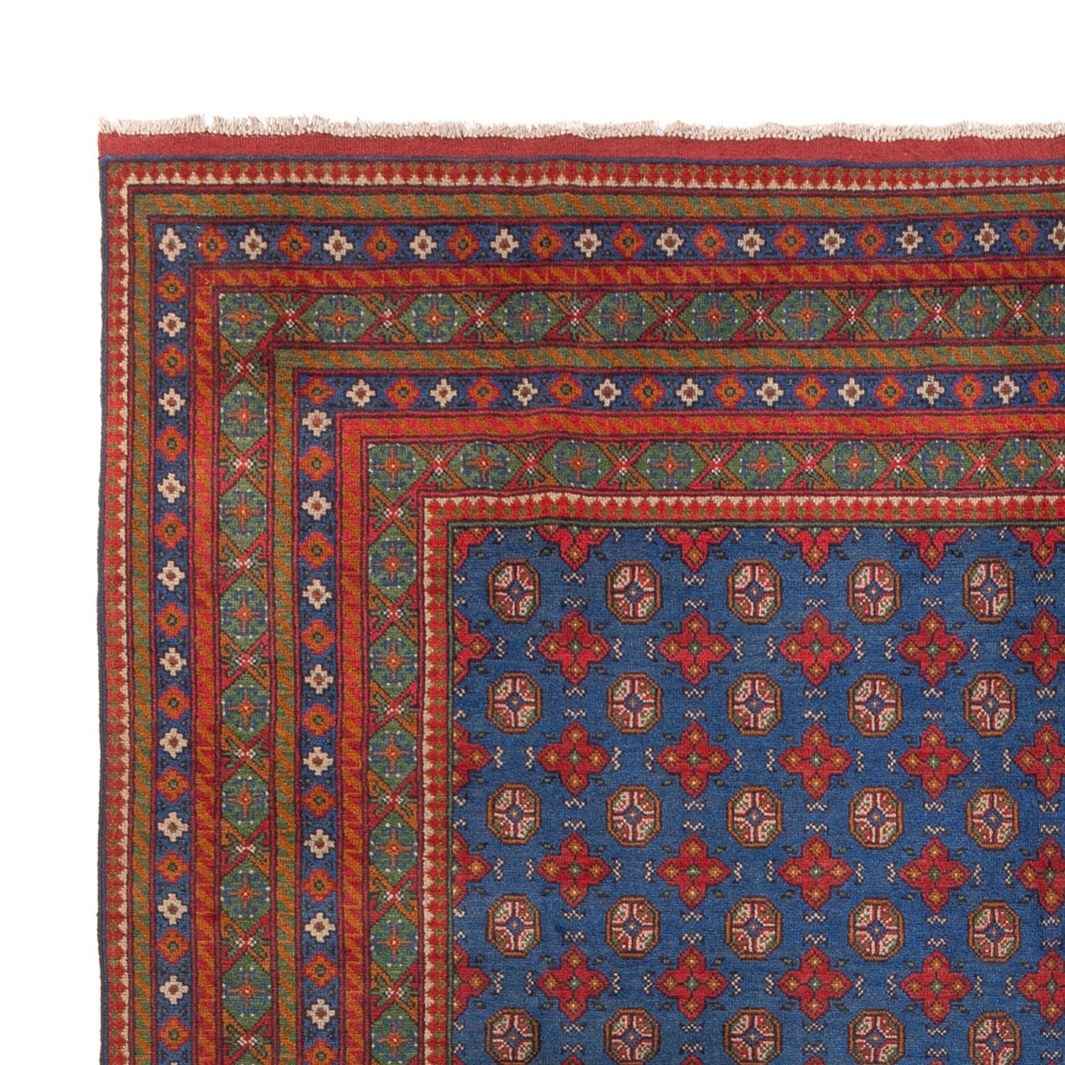 Afghansk tæppe - Filpa - 394 x 303 cm - blå