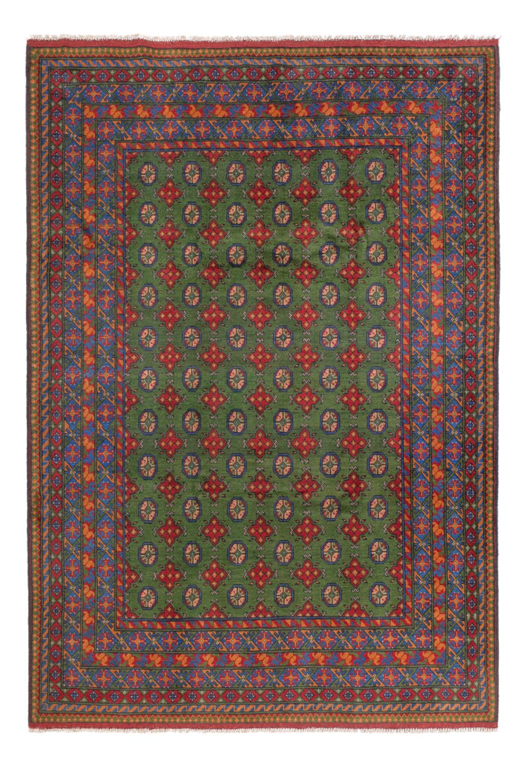 Afghansk tæppe - Filpa - 298 x 200 cm - grøn