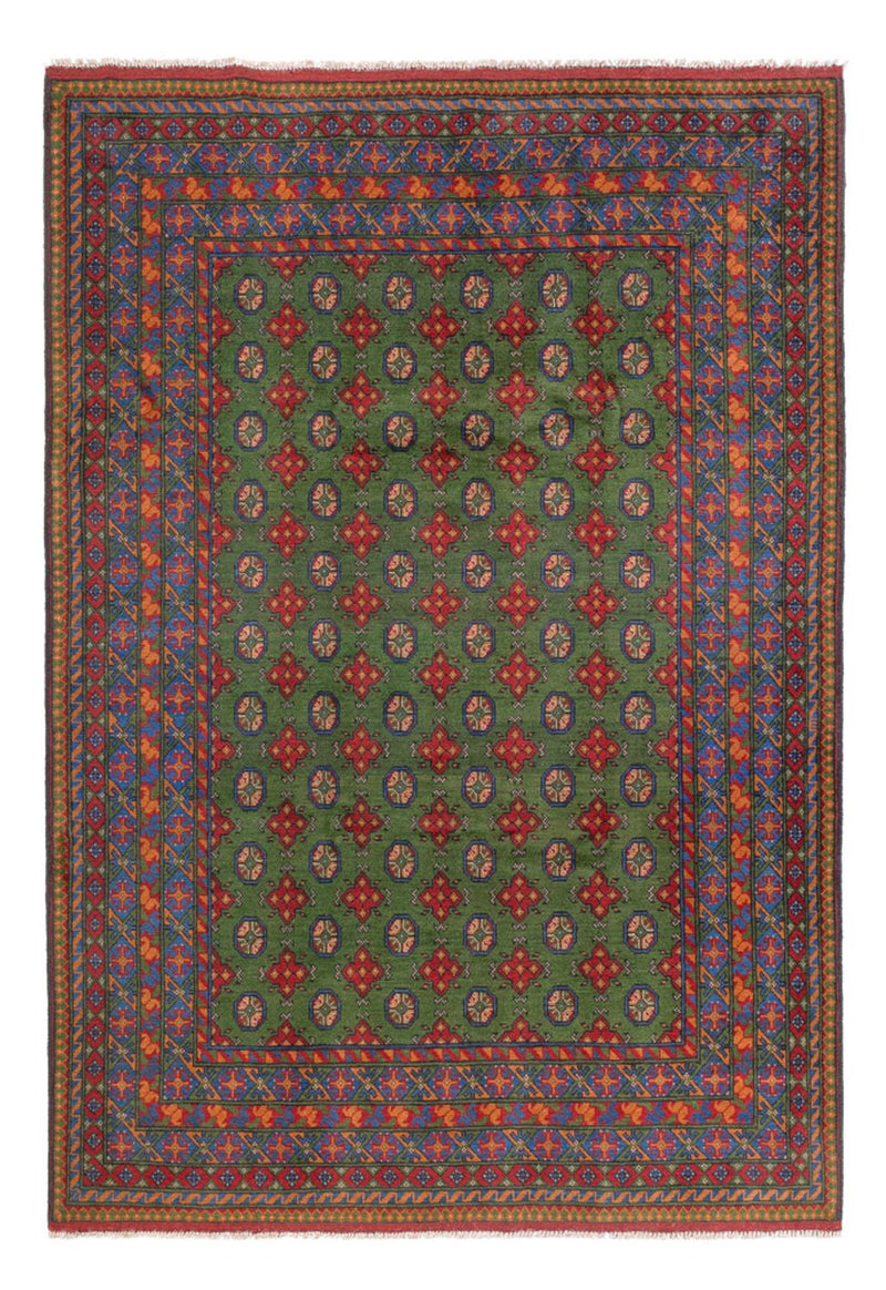Afghansk tæppe - Filpa - 298 x 200 cm - grøn