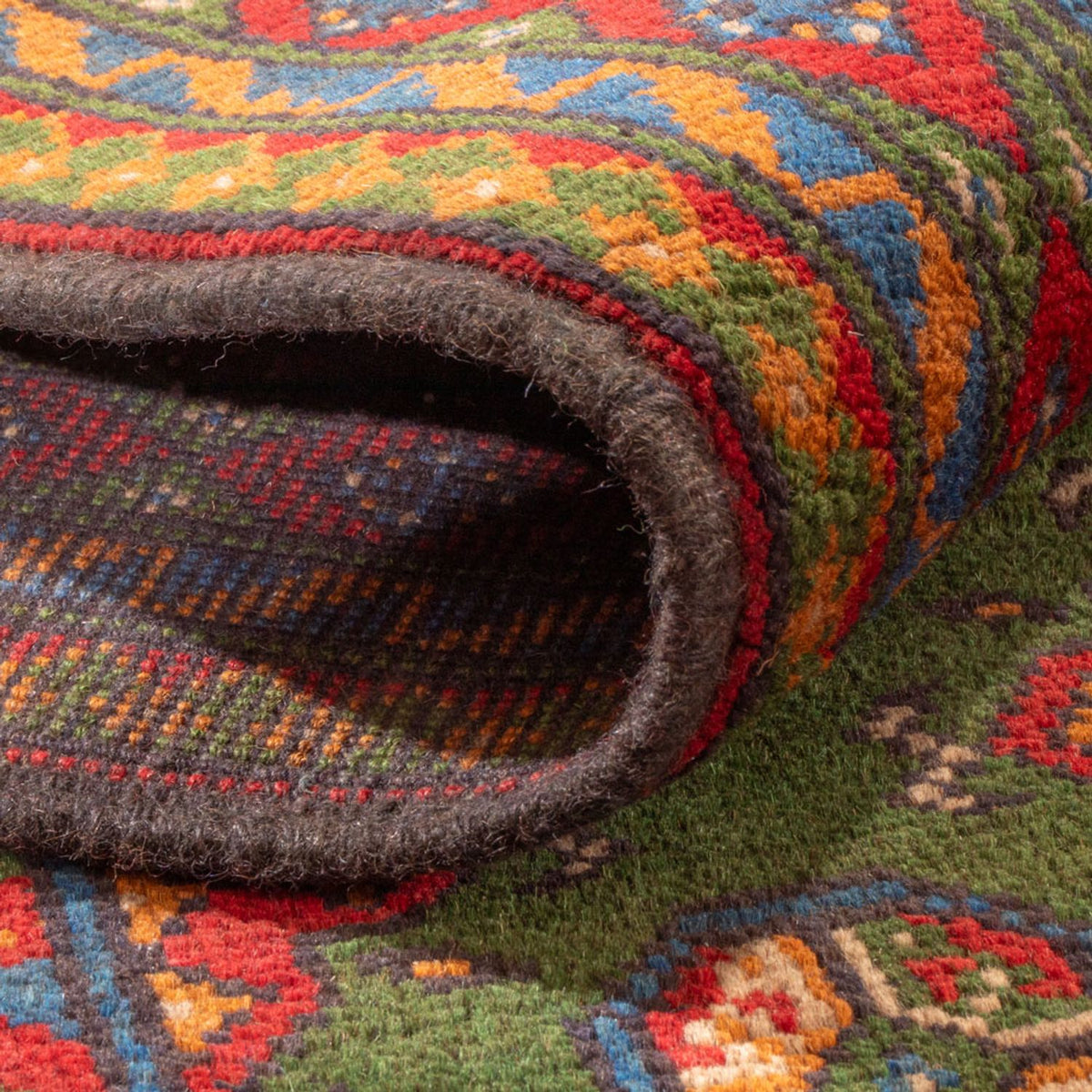 Afghansk tæppe - Filpa - 298 x 200 cm - grøn