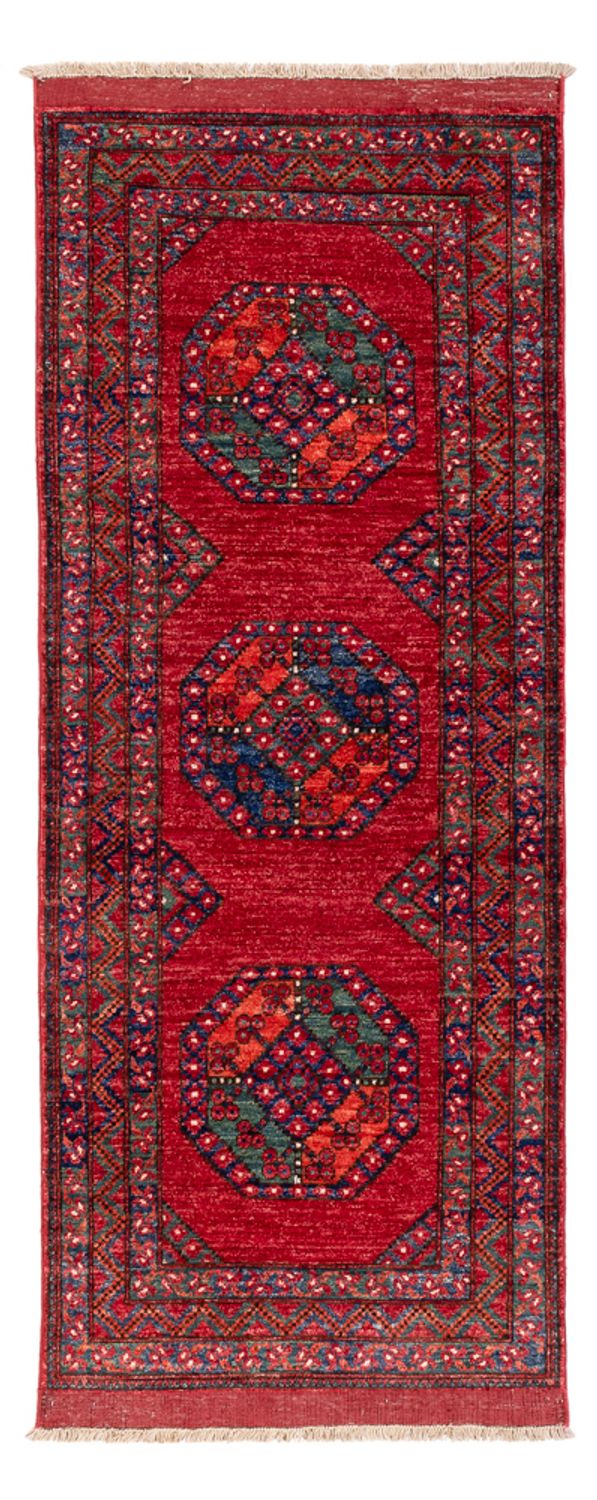 Løber Afghansk tæppe - 216 x 87 cm - rød