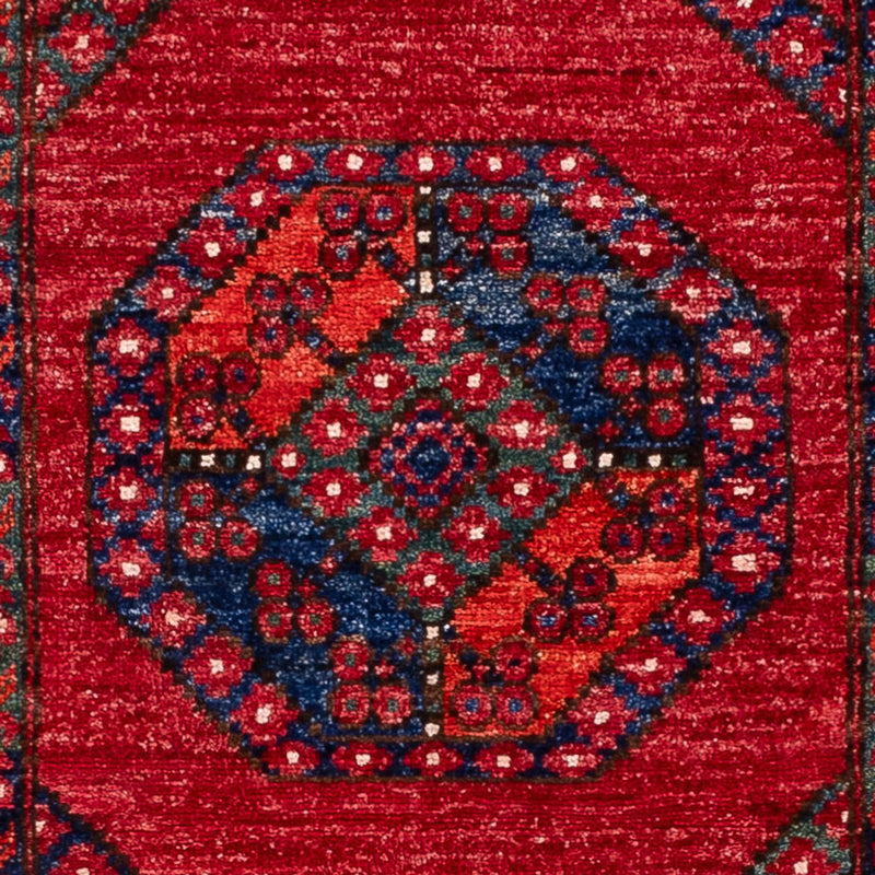 Løber Afghansk tæppe - 216 x 87 cm - rød