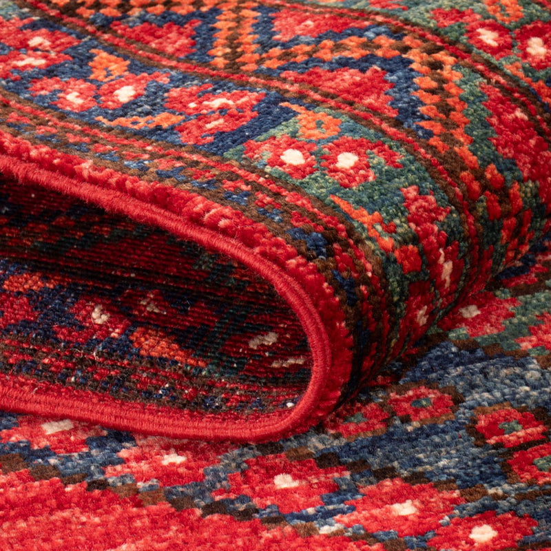 Løber Afghansk tæppe - 216 x 87 cm - rød