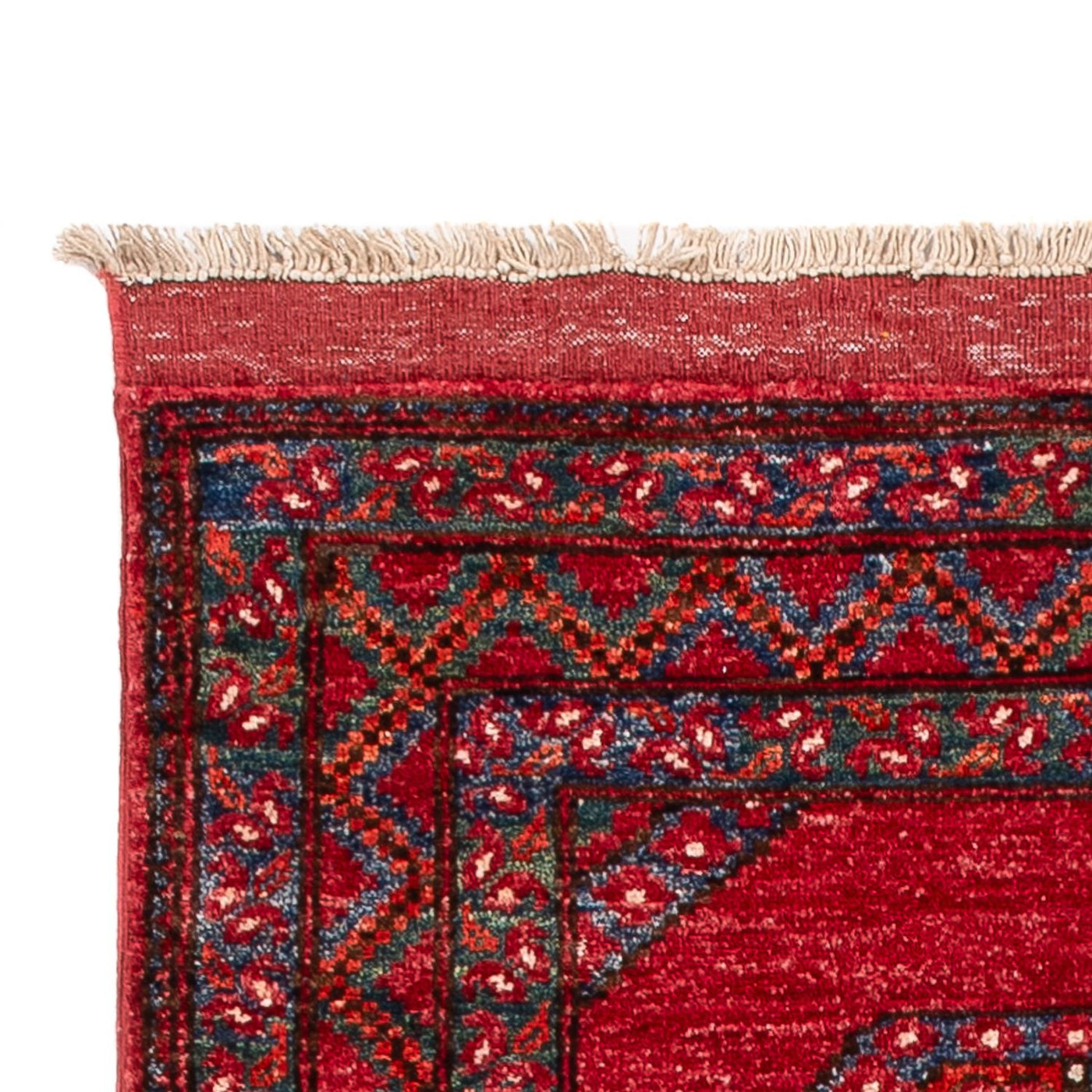 Løber Afghansk tæppe - 220 x 87 cm - rød