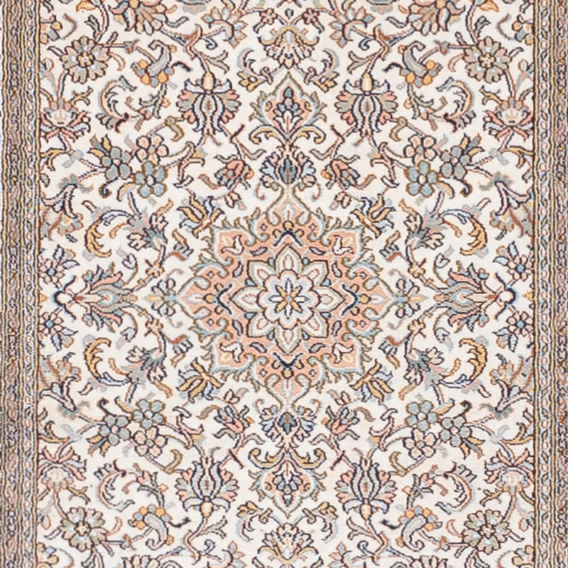 Løber Silketæppe - Kashmir Silk - 480 x 79 cm - mørk beige