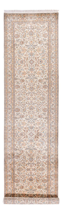 Løber Silketæppe - Kashmir Silk - 447 x 98 cm - creme