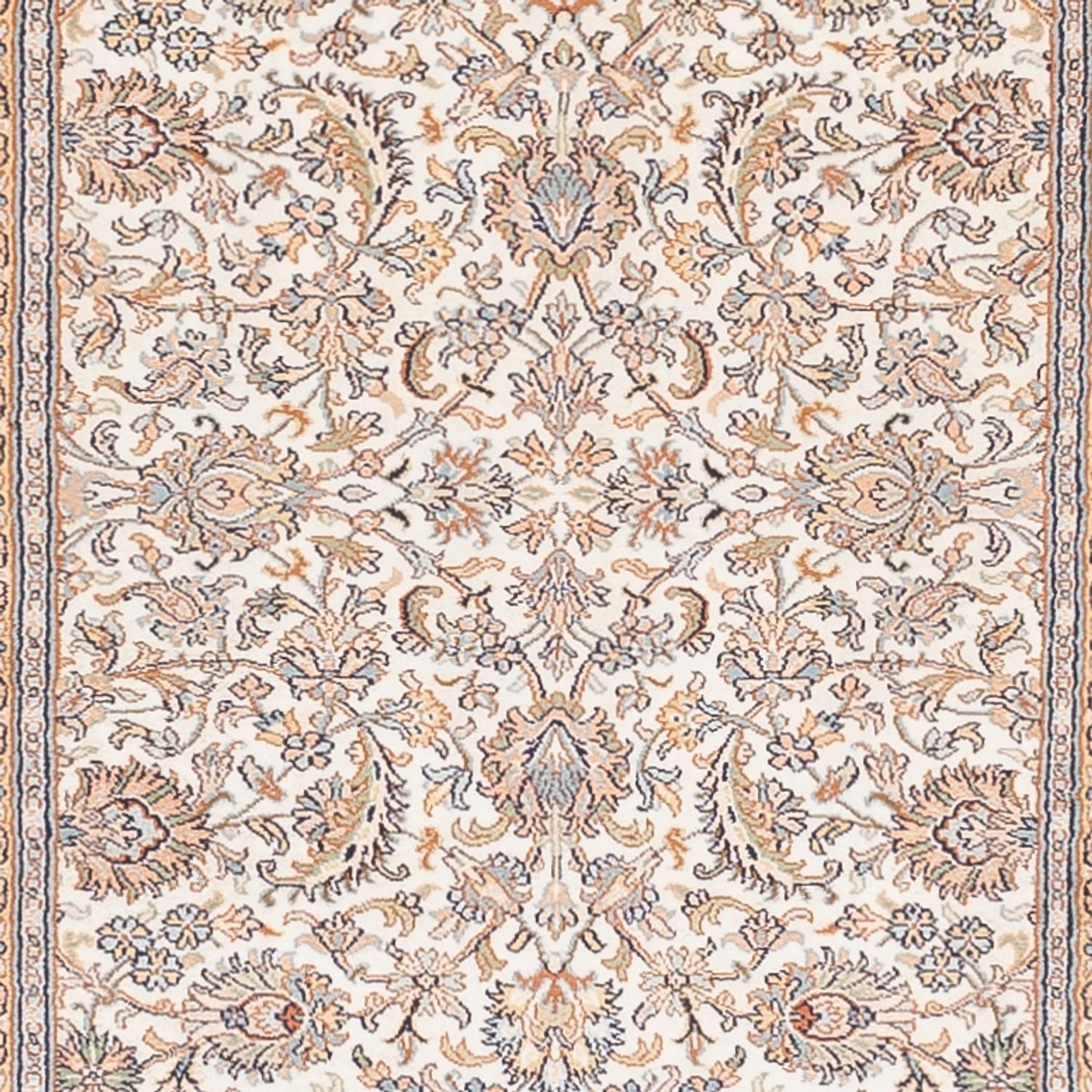 Løber Silketæppe - Kashmir Silk - 447 x 98 cm - creme