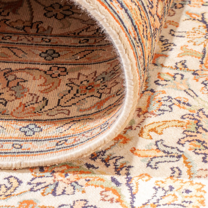 Løber Silketæppe - Kashmir Silk - 447 x 98 cm - creme