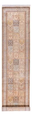 Løber Silketæppe - Kashmir Silk - 452 x 97 cm - creme