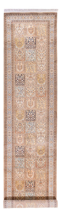 Løber Silketæppe - Kashmir Silk - 452 x 97 cm - creme