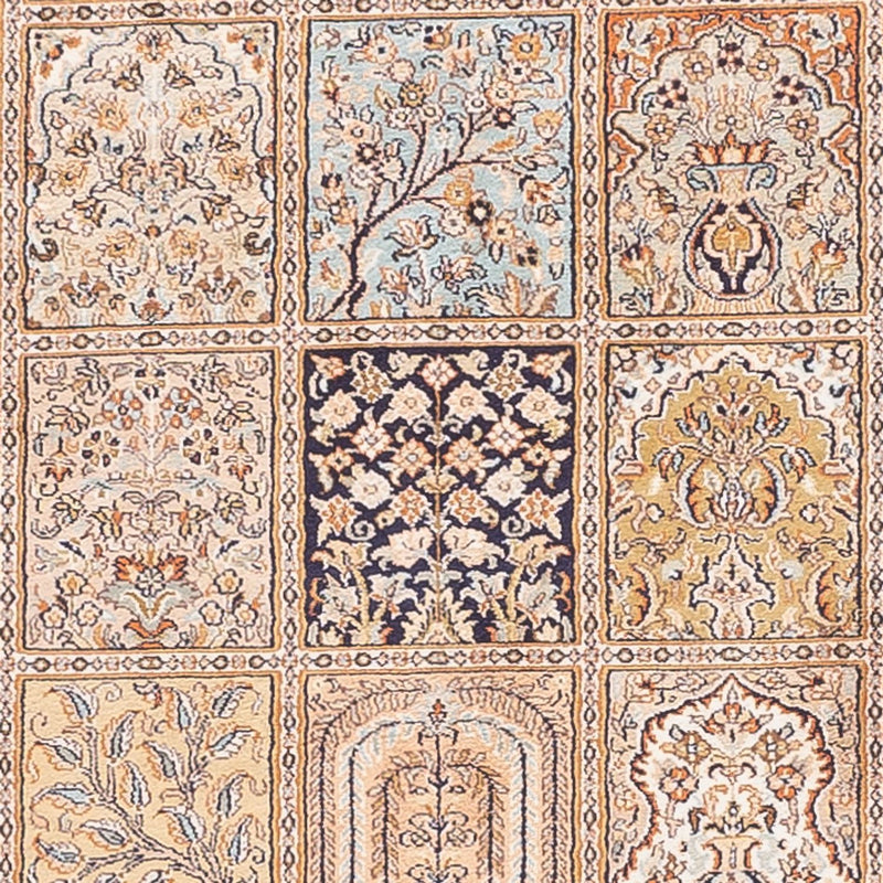 Løber Silketæppe - Kashmir Silk - 452 x 97 cm - creme