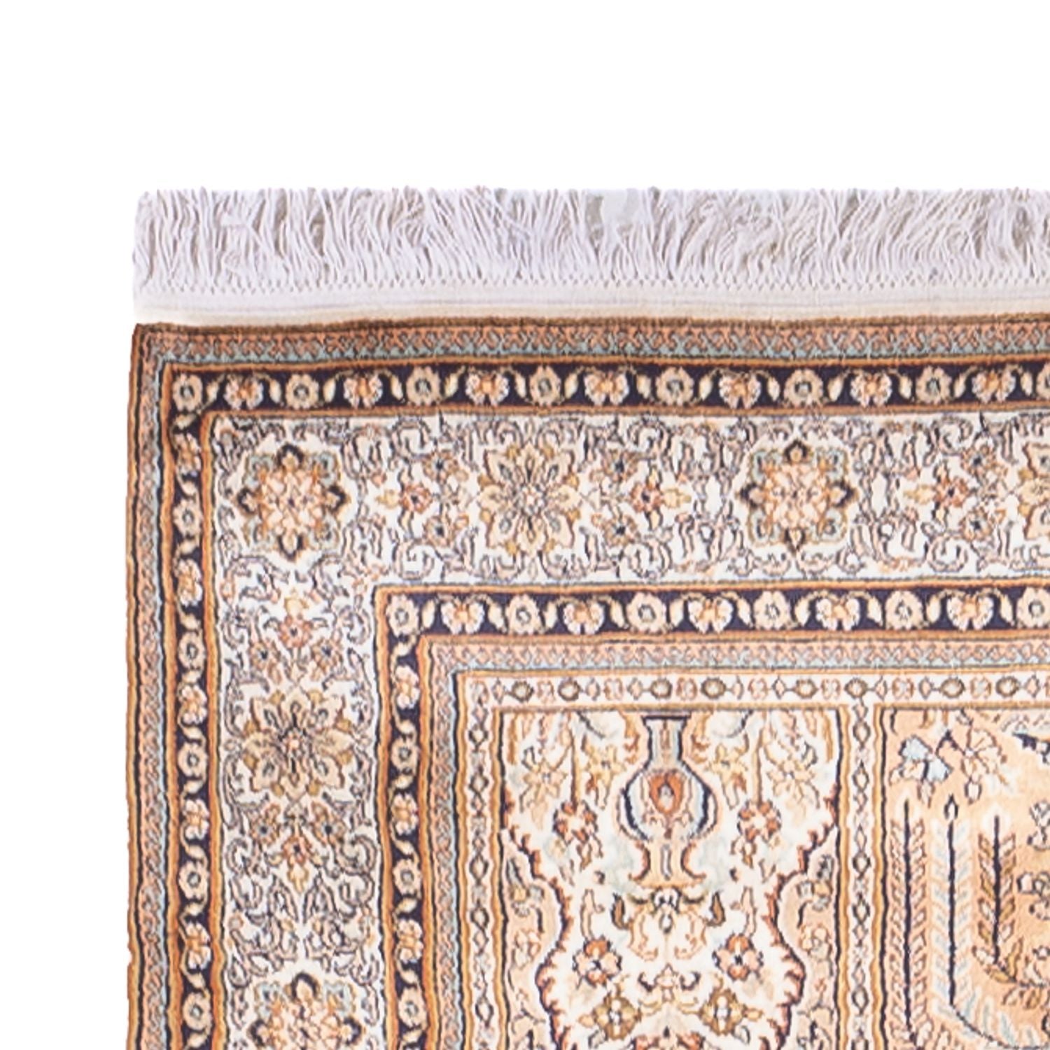 Løber Silketæppe - Kashmir Silk - 452 x 97 cm - creme
