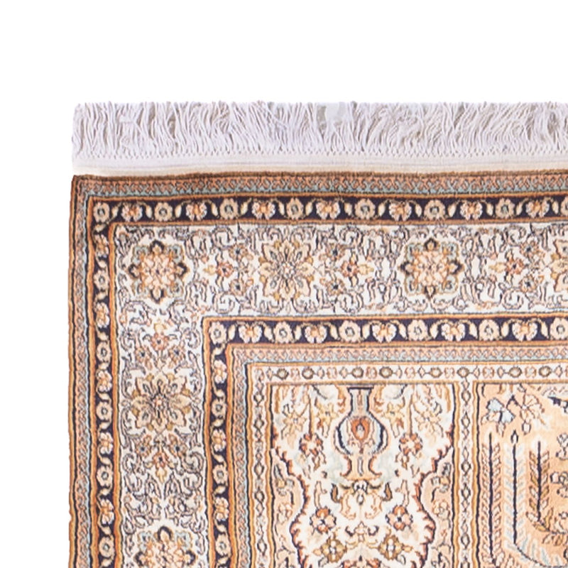 Løber Silketæppe - Kashmir Silk - 452 x 97 cm - creme