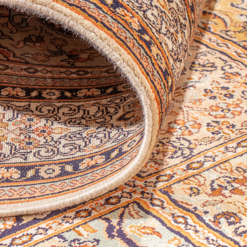 Løber Silketæppe - Kashmir Silk - 452 x 97 cm - creme