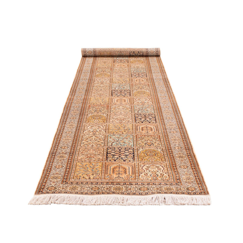 Løber Silketæppe - Kashmir Silk - 452 x 97 cm - creme