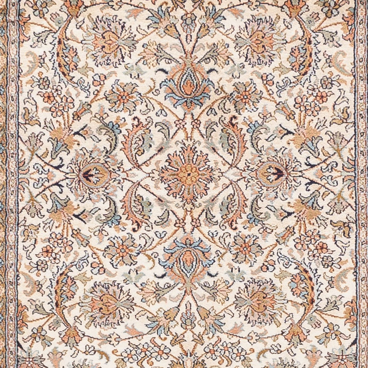 Løber Silketæppe - Kashmir Silk - 444 x 94 cm - beige