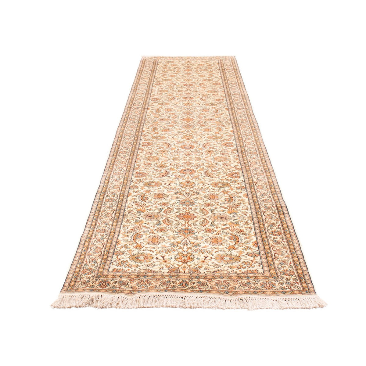Løber Silketæppe - Kashmir Silk - 444 x 94 cm - beige