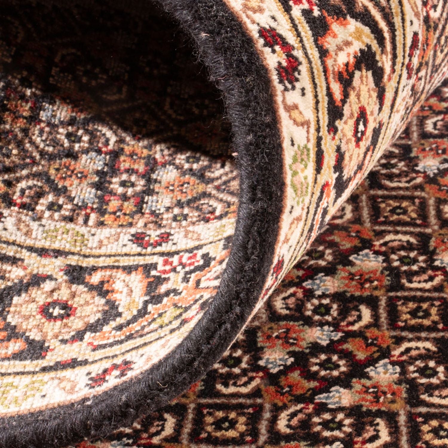 Løber Orientalsk tæppe - Tabriz - 406 x 82 cm - antracit