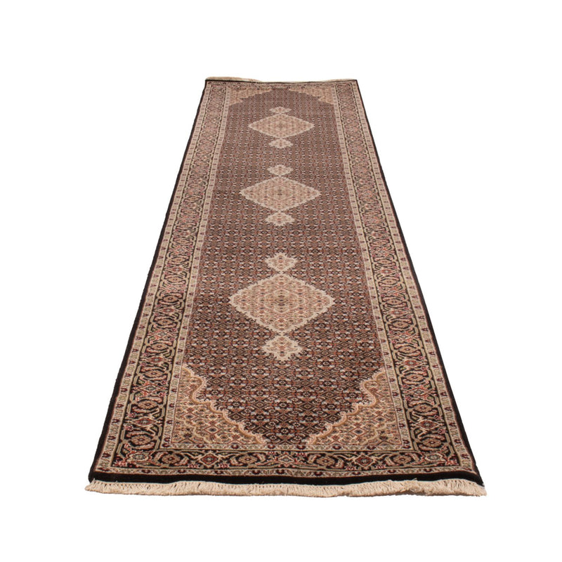 Løber Orientalsk tæppe - Tabriz - 406 x 82 cm - antracit