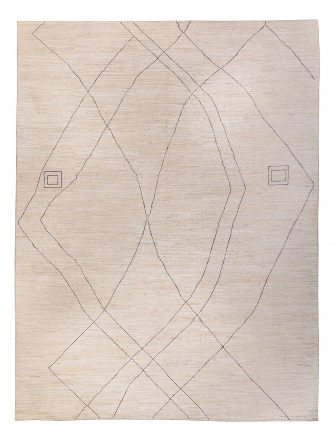 Designer tæppe - 410 x 310 cm - lyseblå