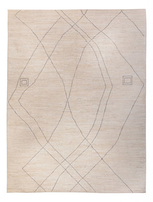 Designer tæppe - 410 x 310 cm - lyseblå