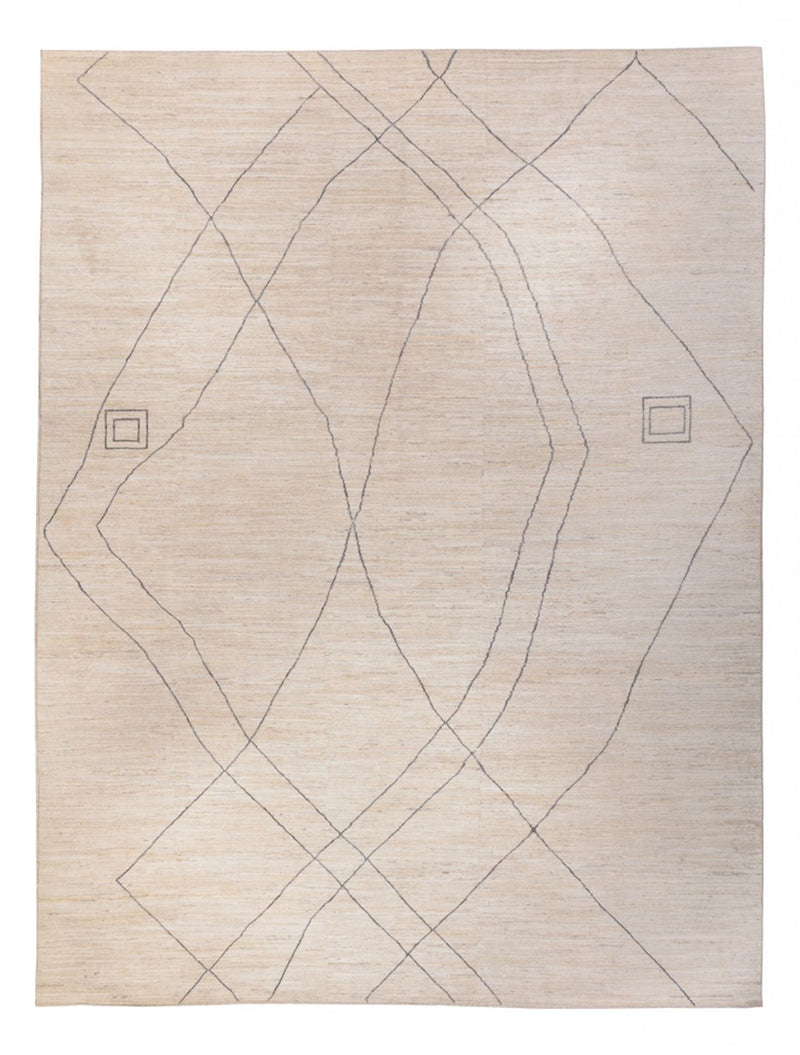 Designer tæppe - 410 x 310 cm - lyseblå