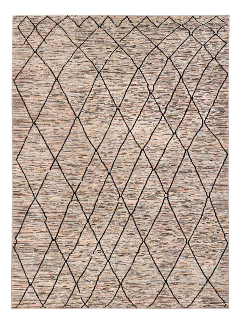 Designer tæppe - 284 x 218 cm - mørk beige