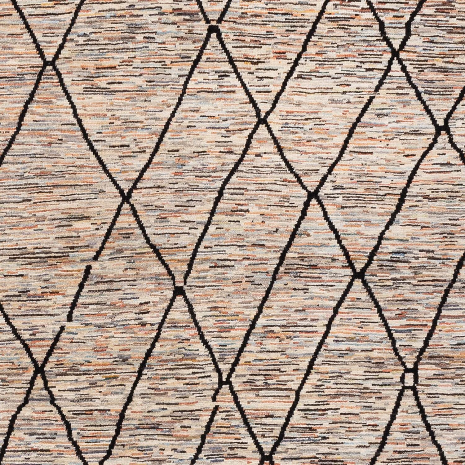 Designer tæppe - 284 x 218 cm - mørk beige