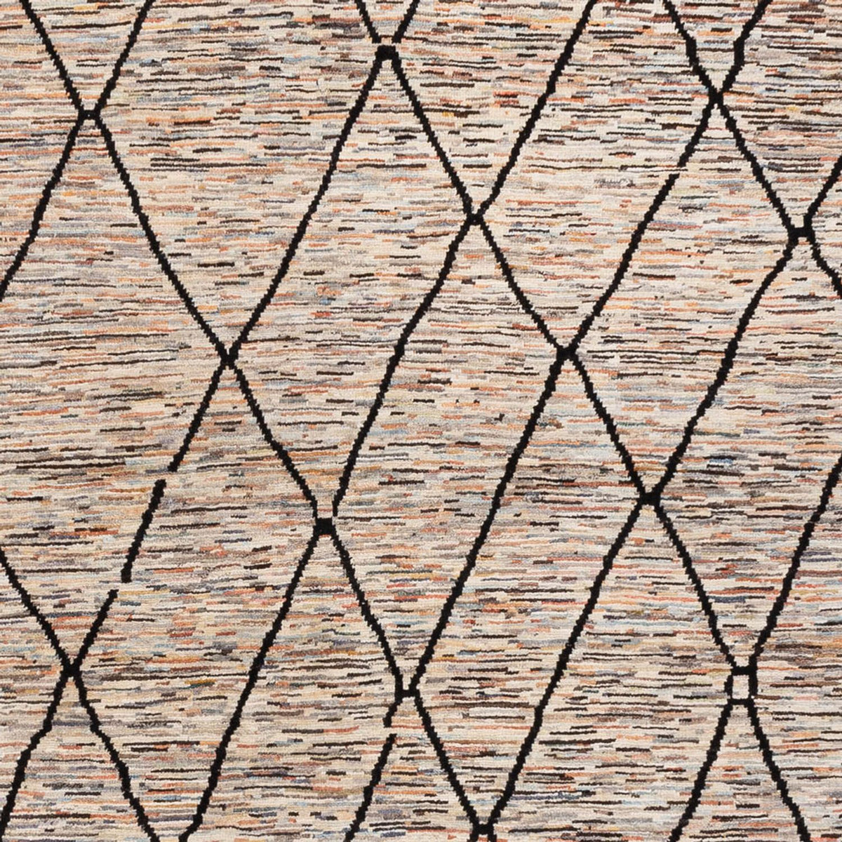 Designer tæppe - 284 x 218 cm - mørk beige