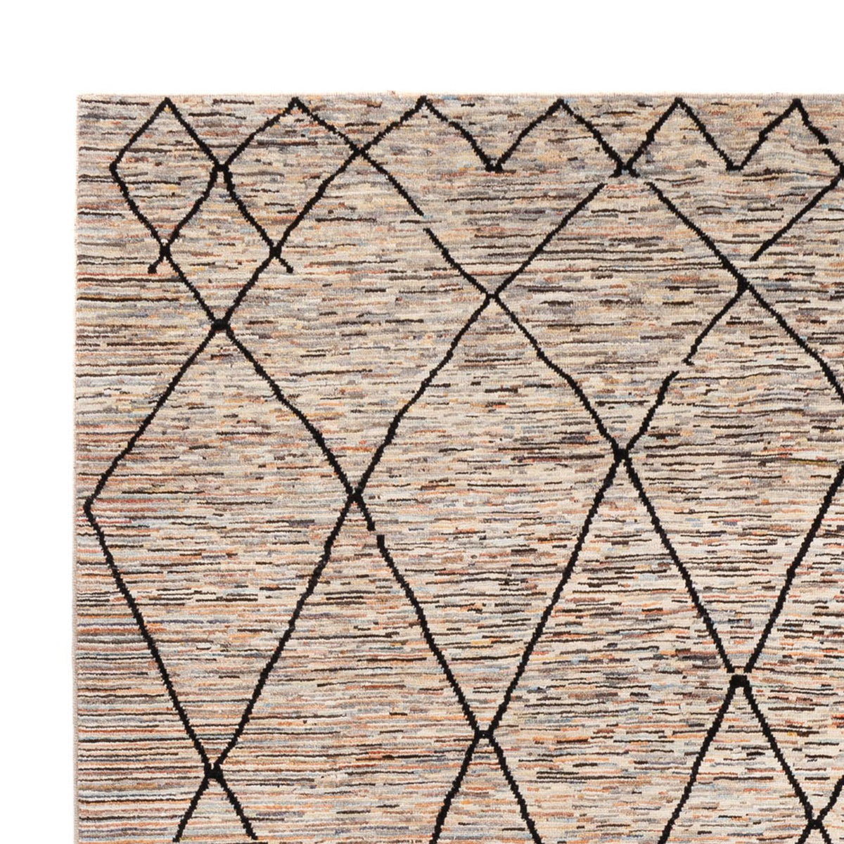 Designer tæppe - 284 x 218 cm - mørk beige