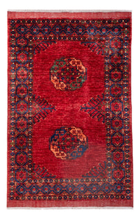 Afghansk tæppe - 183 x 122 cm - rød