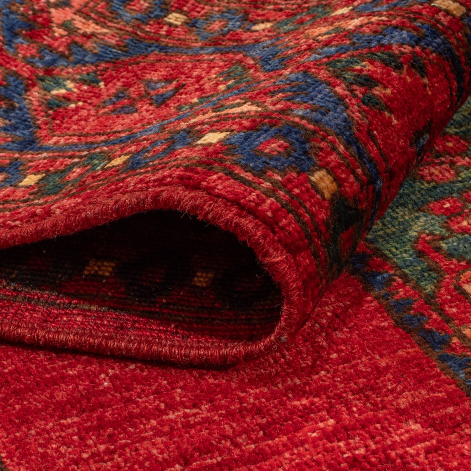 Afghansk tæppe - 183 x 122 cm - rød
