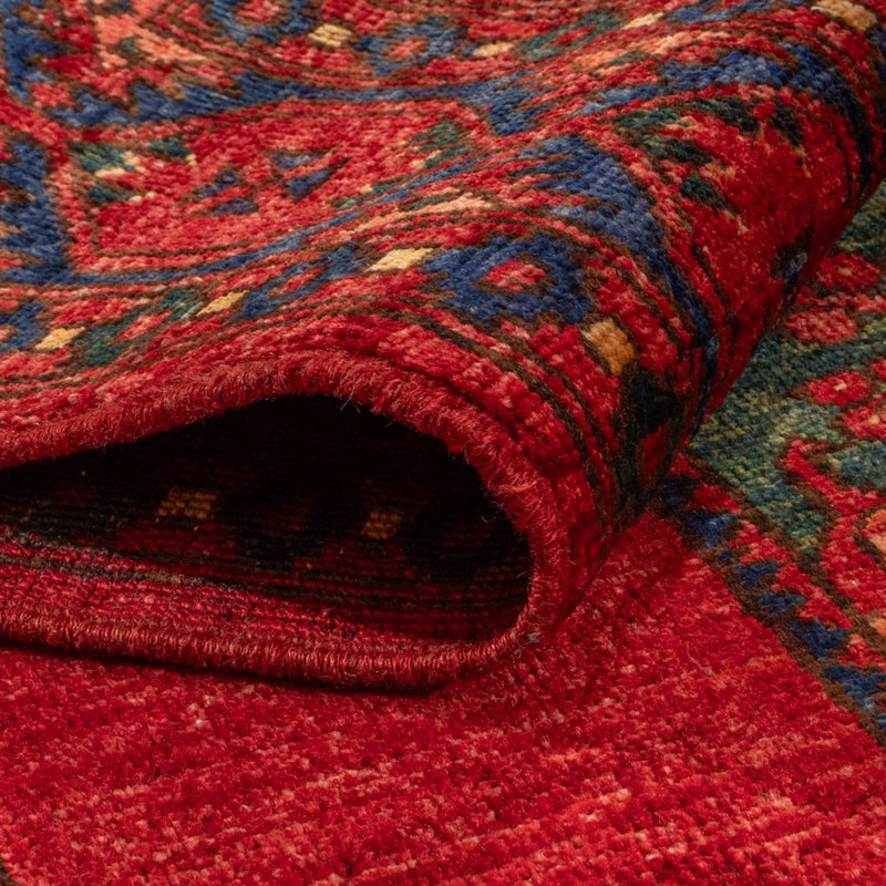 Afghansk tæppe - 183 x 122 cm - rød