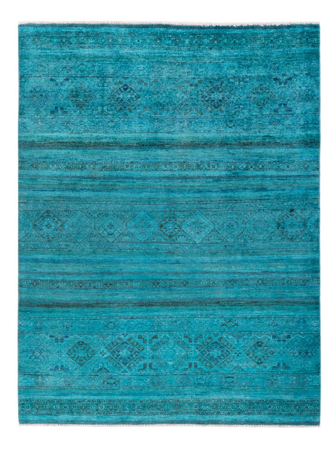 Ziegler Carpet - Vintage / farvet - 201 x 148 cm - blå