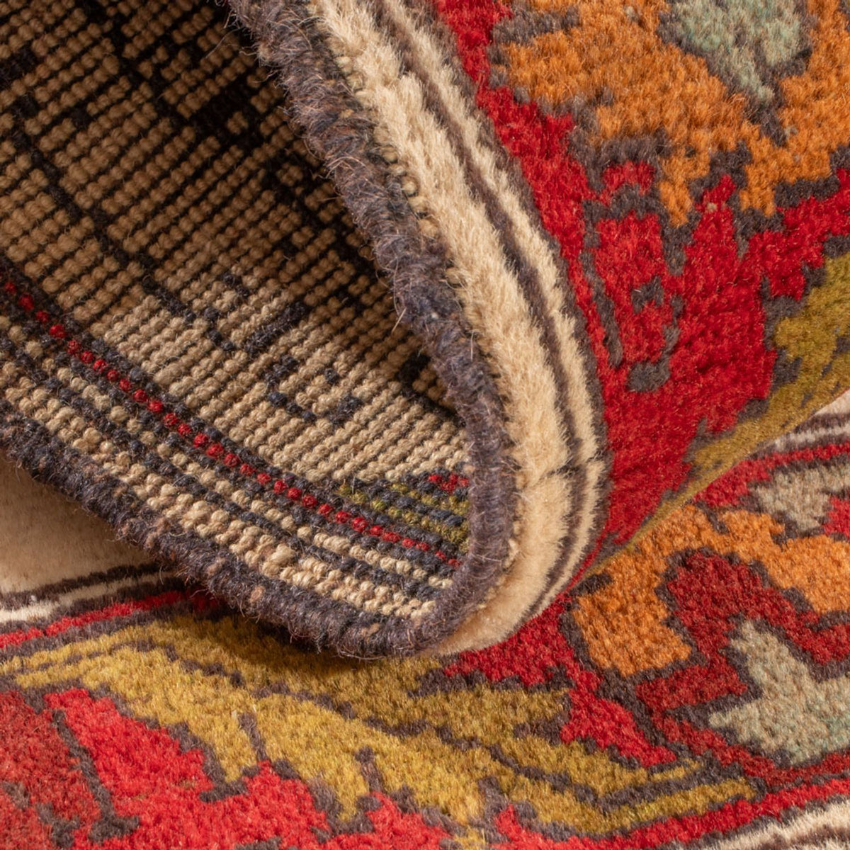 Afghansk tæppe - 104 x 71 cm - flerfarvet