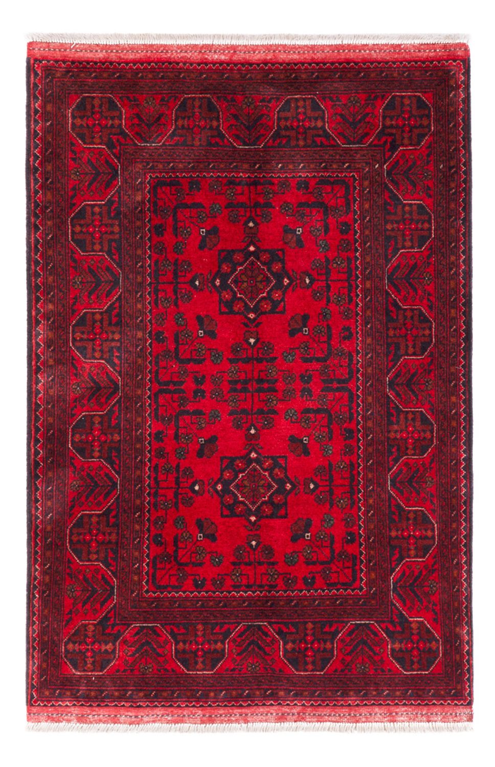 Afghansk tæppe - Kunduz - 150 x 98 cm - rød