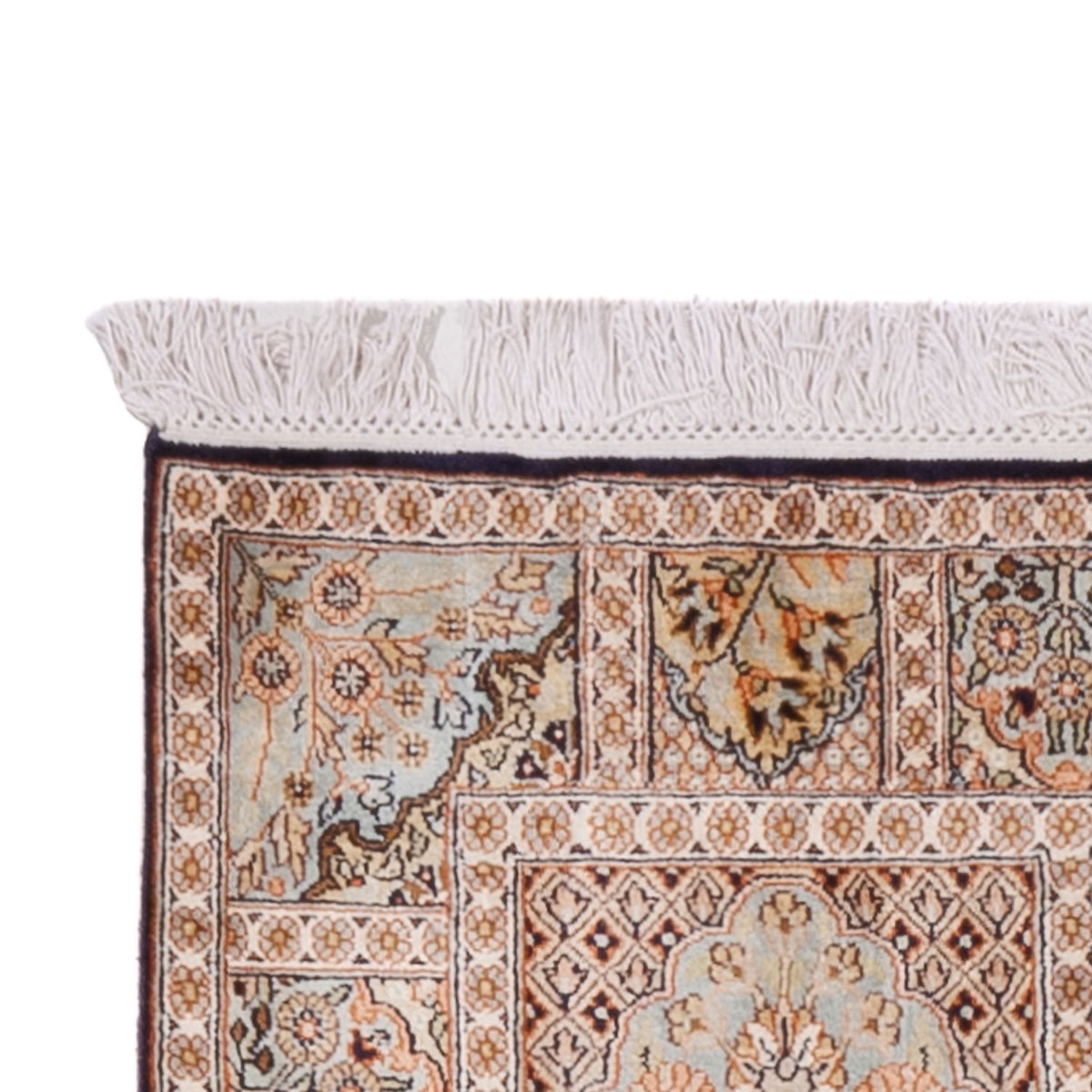 Løber Silketæppe - Kashmir Silk - 259 x 79 cm - mørk beige