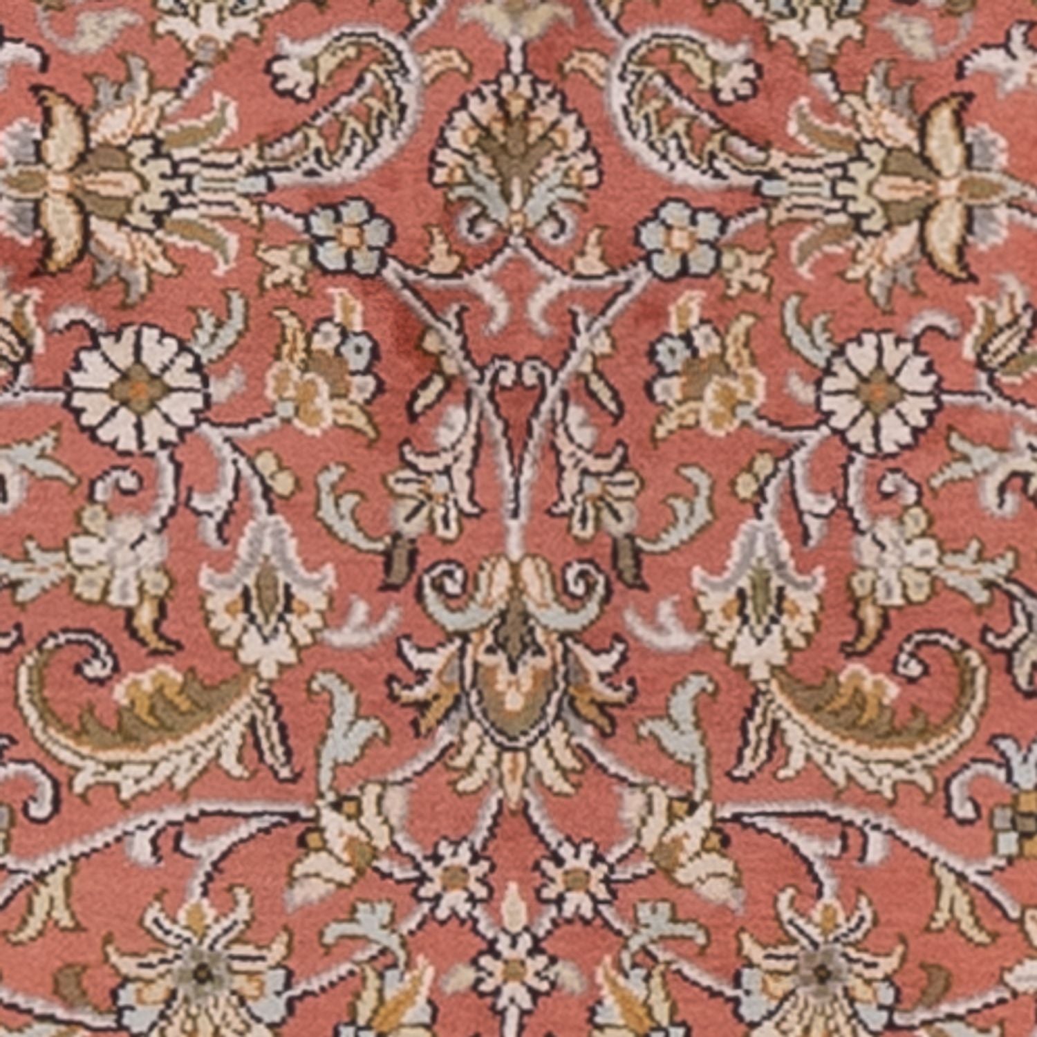 Løber Silketæppe - Kashmir Silk - 188 x 78 cm - lysrød