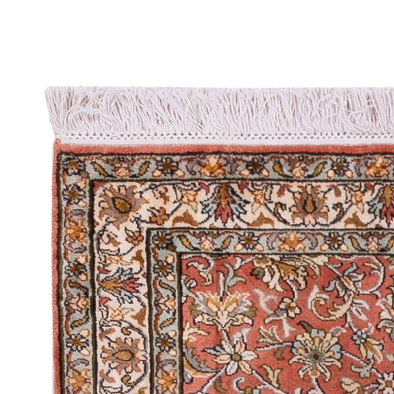 Løber Silketæppe - Kashmir Silk - 188 x 78 cm - lysrød